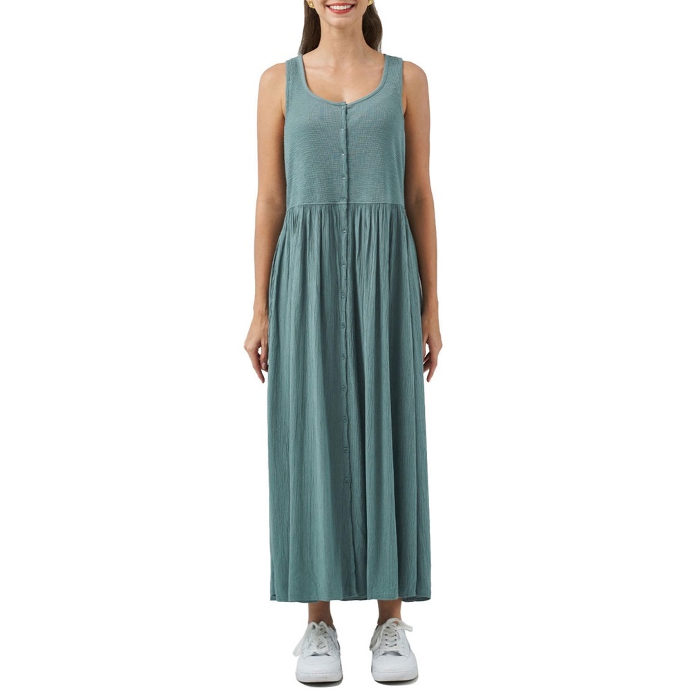 NWT Frye Ladies Button Front Midi Dress Sz Large